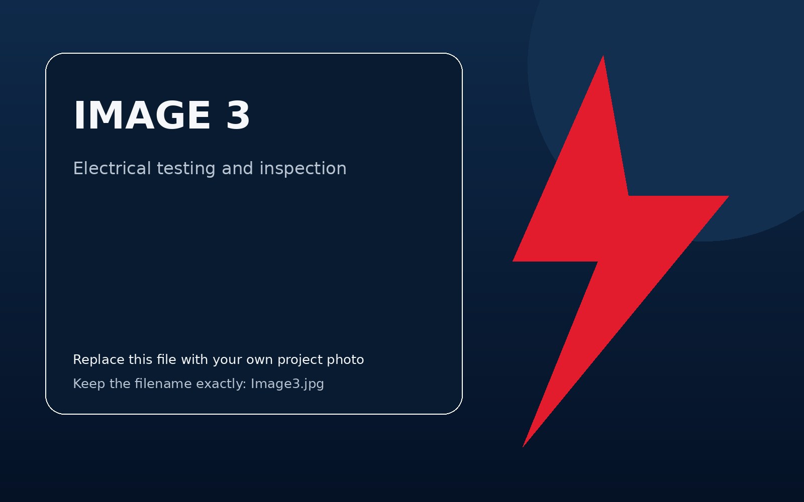 Electrical testing placeholder
