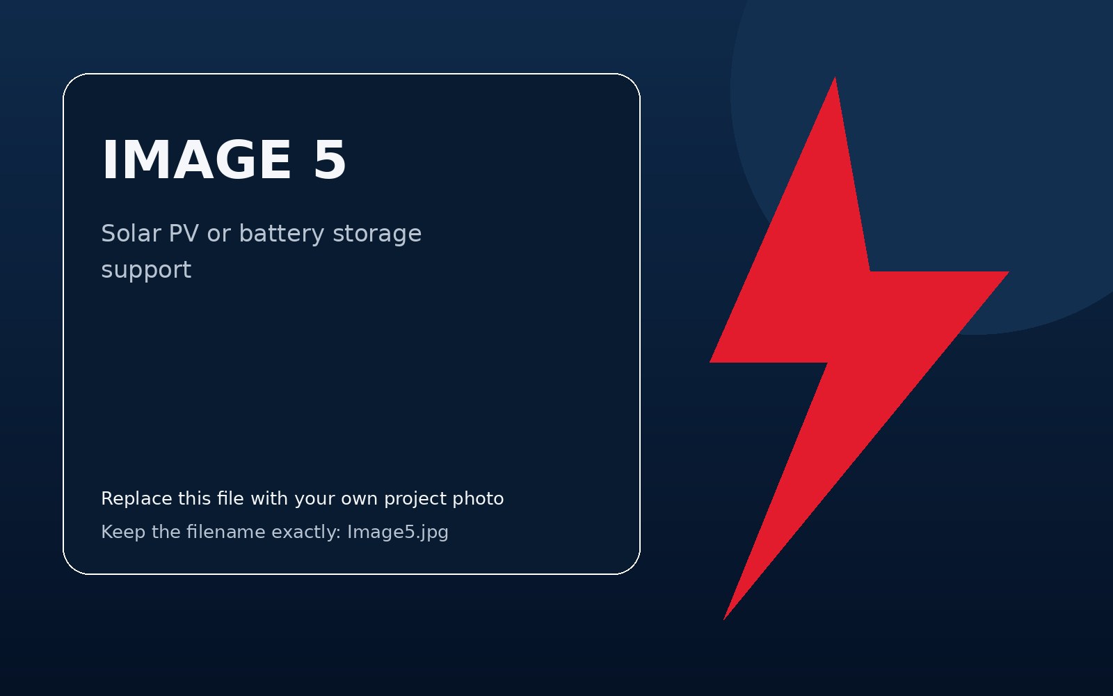 Solar and battery project